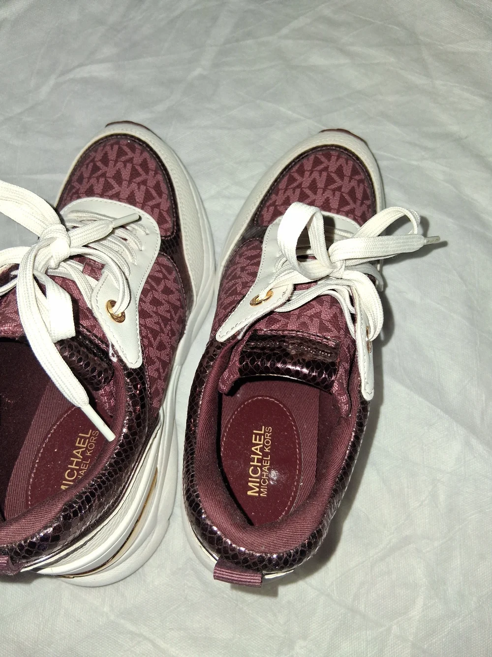 Michael Kors Women’s Maroon Logo Sneakers
